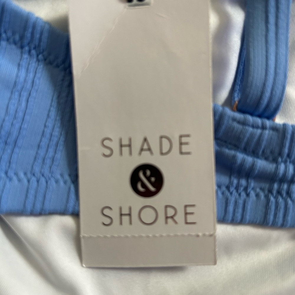 NWT Shade & Shore light blue bikini top size large - Picture 3 of 3